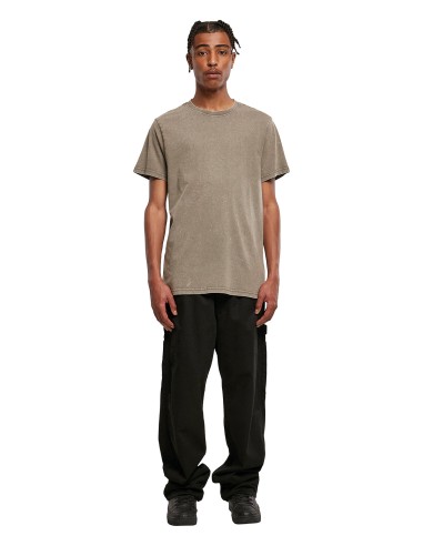 BUI-BY190-Acid Washed Round Neck Tee